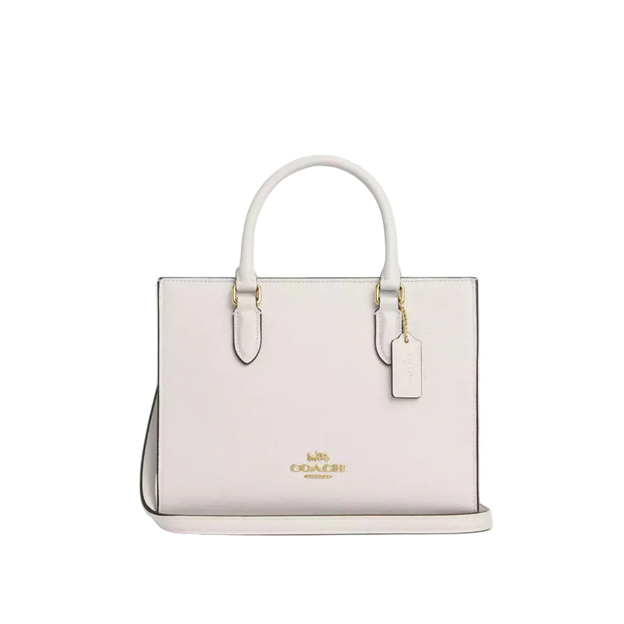 Coach Maggie Small Tote Bag 'Pebbled Leather Gold Chalk'