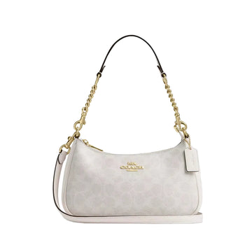 Coach Teri Shoulder Bag In Signature Canvas 'Signature Canvas Gold White Chalk'