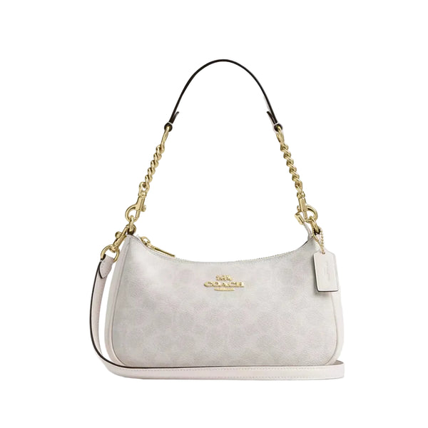 Coach Teri Shoulder Bag In Signature Canvas 'Signature Canvas Gold White Chalk'