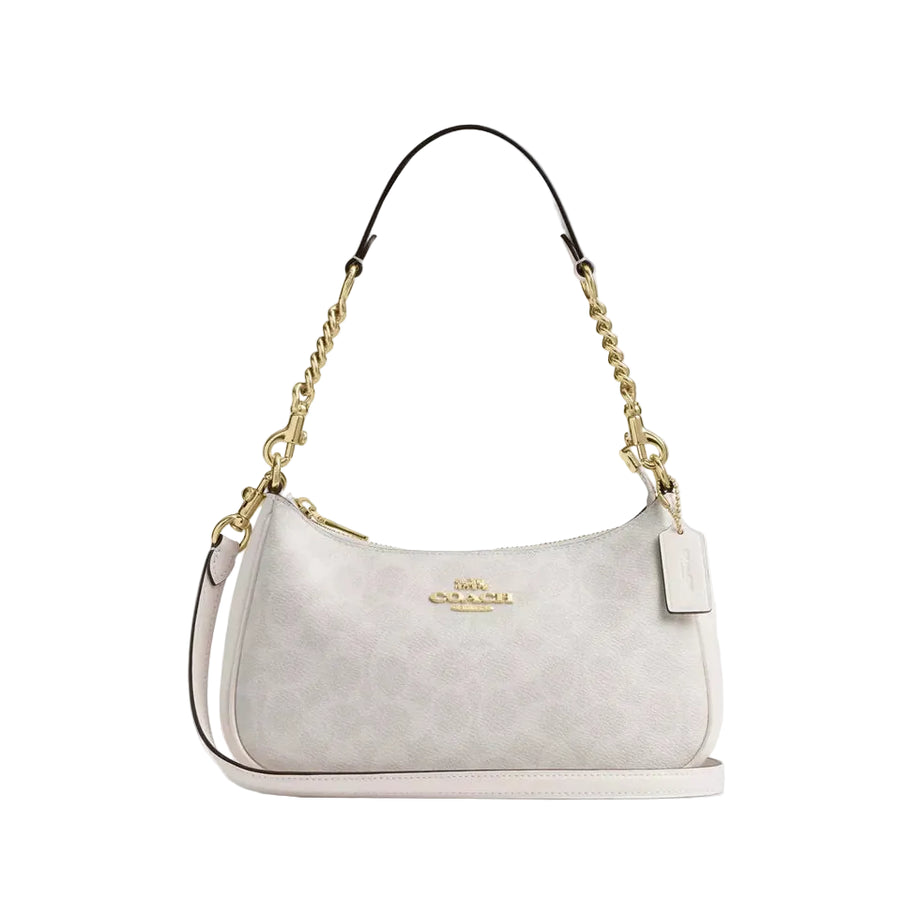 Coach Teri Shoulder Bag In Signature Canvas 'Signature Canvas Gold White Chalk'