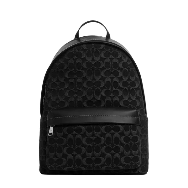 Coach Taylor Backpack In Signature Denim 'Denim Silver Black'