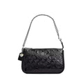 Coach Nolita 19 In Signature Leather With Heart Charm 'Patent Leather Silver Black'