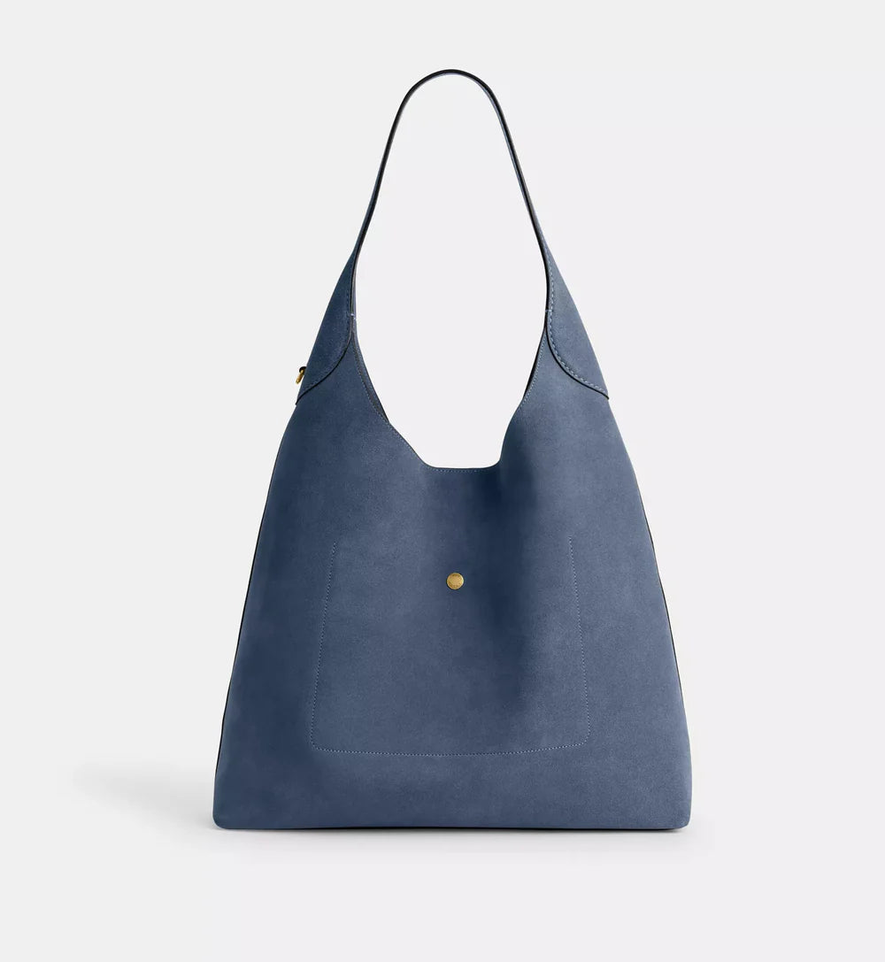 Coach Brooklyn Shoulder Bag 39 'Suede Brass Light Denim'