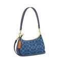 Coach Teri Shoulder Bag In Signature Denim 'Denim Gold Indigo'