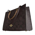 Coach Maggie Tote Bag In Blocked Signature Canvas 'Signature Canvas Gold Walnut Tan'
