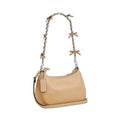 Coach Teri Mini Crossbody Bag With Bows 'Crinkle Leather Silver Light Sand'