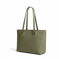Coach Station Tote Bag In Signature Leather 'Pebbled Leather Gold Pistachio'