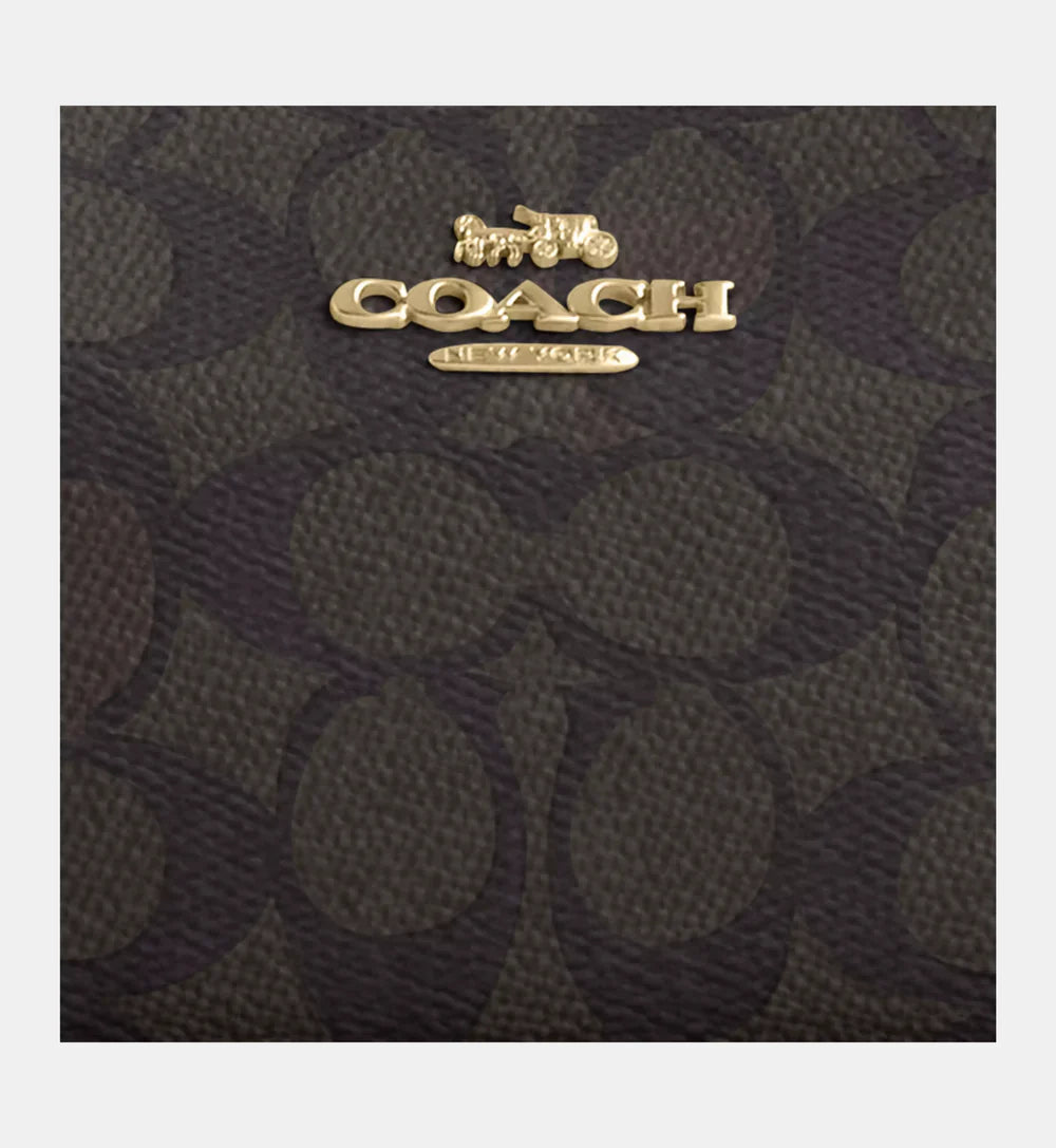 Coach Teri Mini Crossbody Bag In Signature Canvas 'Signature Canvas Gold Walnut Black'