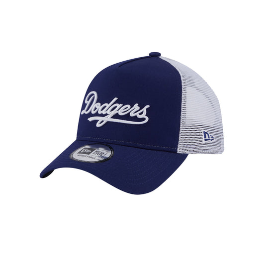 LA Dodgers Team Script Dark Blue Trucker