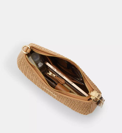 Coach Teri Shoulder Bag With Charm 'Straw In Toast'