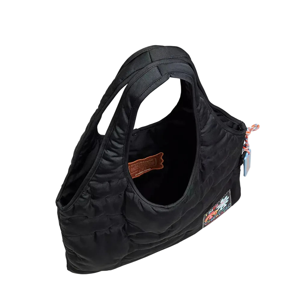 Coach Coachtopia Loop Flat Tote With Cloud Quilting 'Black'