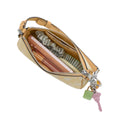 Coach Nolita 19 With Floral Print And Bow 'Pebbled Leather Silver Washed Yellow'