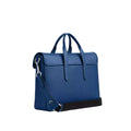 Coach Sullivan Portfolio Brief 'Crossgrain Leather Silver True Blue'
