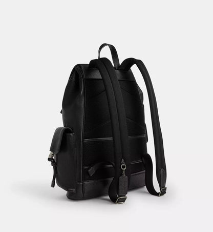 Coach Clark Backpack 'Pebbled Leather Gunmetal Black'