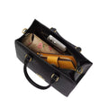 Coach Maggie Small Tote Bag 'Pebbled Leather Gold Black'