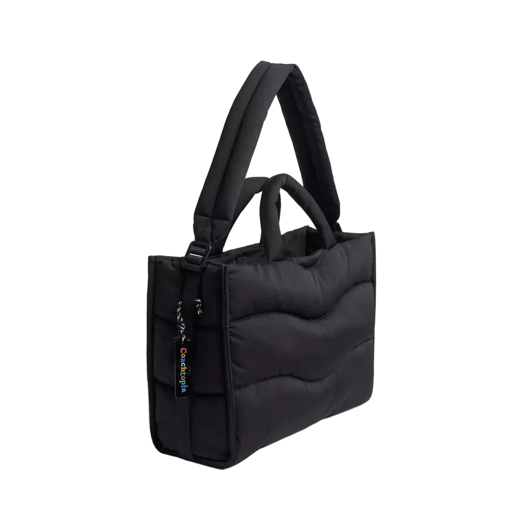 Coach Coachtopia Loop Tote With Wavy Quilting 'Recycled Polyester Black 2'