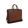 Coach Ethan Large Brief 'Pebbled Leather Gunmetal Saddle'