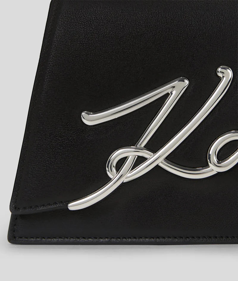 KarlLagerfeld Ksignature Medium Crossbody Bag Black-Nickel
