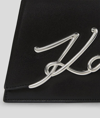 KarlLagerfeld Ksignature Medium Crossbody Bag Black-Nickel