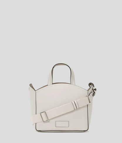 KarlLagerfeld Kcircle Perforated Small Tote Bag Cement