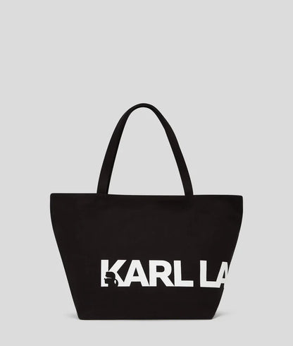 KarlLagerfeld Kessential Oversized Logo Shopper Black/White