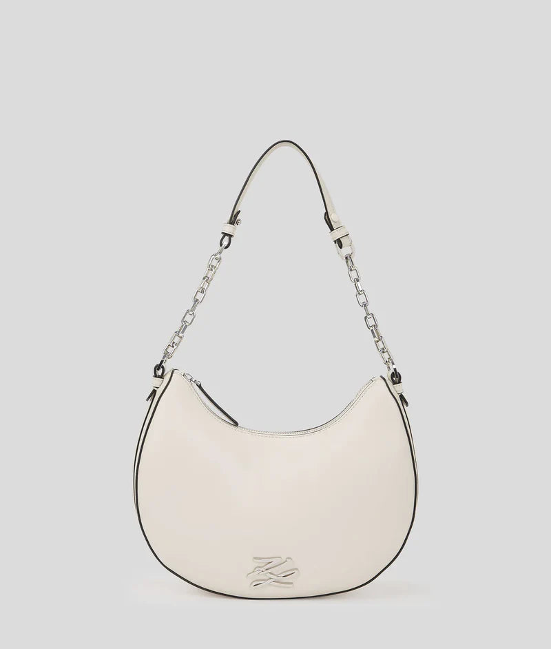 KarlLagerfeld Kautograph Moon Shoulder Bag Cement