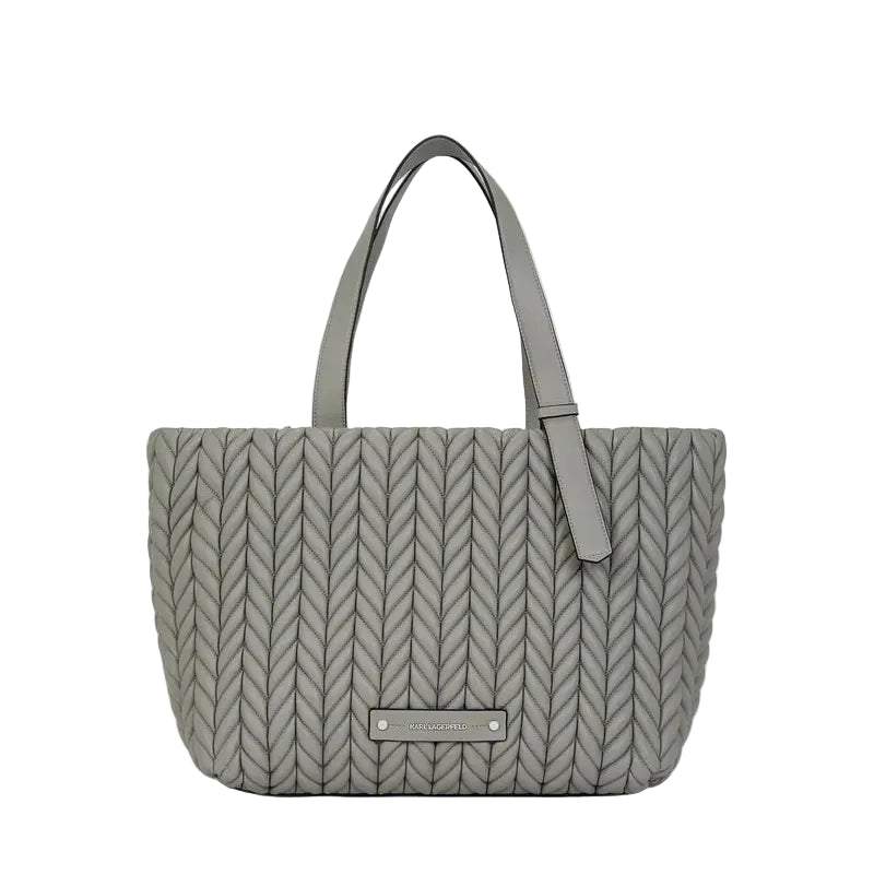 KarlLagerfeld Kweave Large Tote Bag Cloud Grey