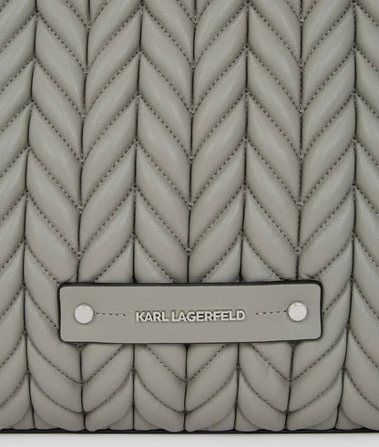 KarlLagerfeld Kweave Large Tote Bag Cloud Grey