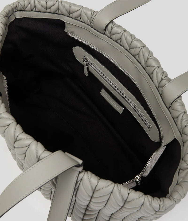 KarlLagerfeld Kweave Large Tote Bag Cloud Grey