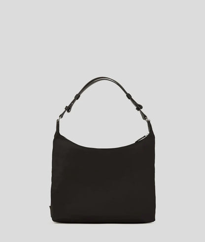 KarlLagerfeld Ikon Nylon Hobo Bag Black