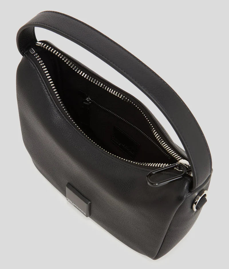 KarlLagerfeld Klj Box Logo Soft Mini Hobo Bag Black