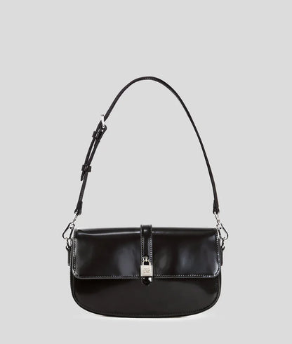 KarlLagerfeld Kautograph Padlock Shoulder Bag Black