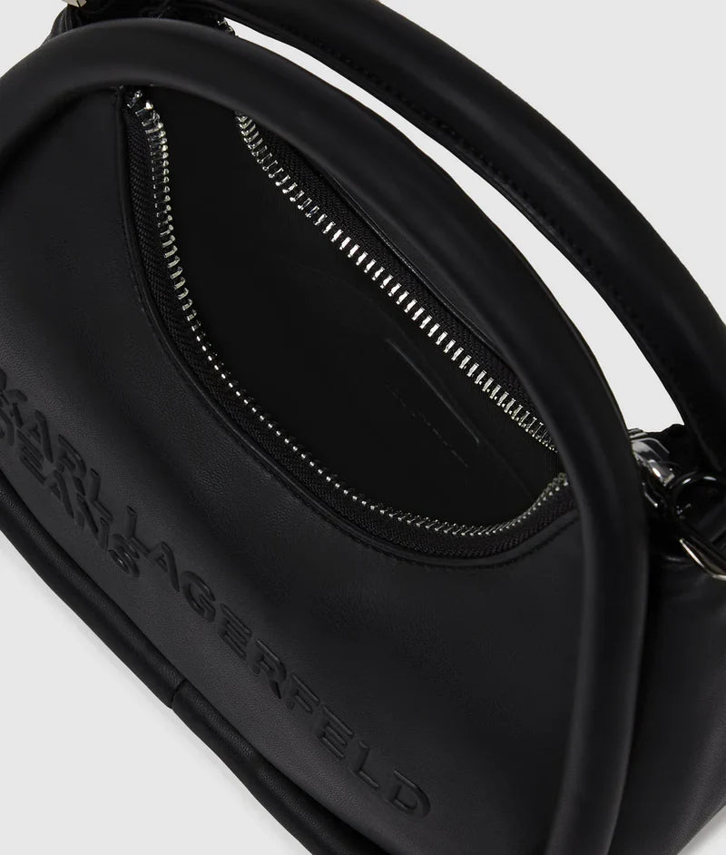 KarlLagerfeld Puffy Top Handle Bag Black