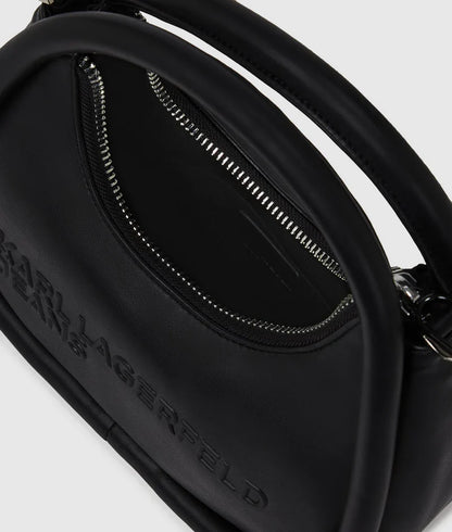 KarlLagerfeld Puffy Top Handle Bag Black