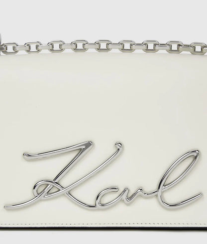 KarlLagerfeld Ksignature Small Crossbody Bag Off White