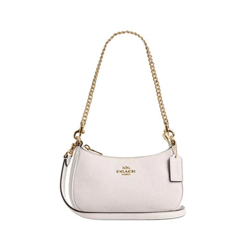 Coach Teri Mini Crossbody Bag 'Pebbled Leather Gold Chalk'