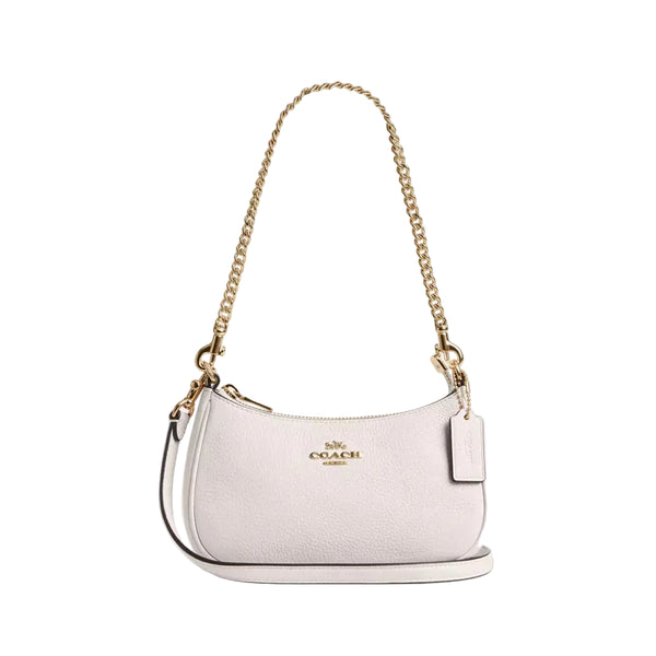 Coach Teri Mini Crossbody Bag 'Pebbled Leather Gold Chalk'