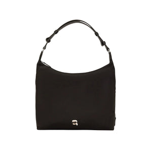 KarlLagerfeld Ikon Nylon Hobo Bag Black