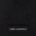 KarlLagerfeld Ikon Monogram Shoulder Bag All Over Print Tonal Black