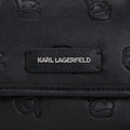 KarlLagerfeld Ikon Monogram Small Shoulder Bag All Over Print Tonal Black