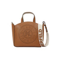 KarlLagerfeld Kcircle Perforated Small Tote Bag Dark Tan