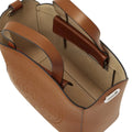 KarlLagerfeld Kcircle Perforated Small Tote Bag Dark Tan