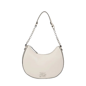 KarlLagerfeld Kautograph Moon Shoulder Bag Cement