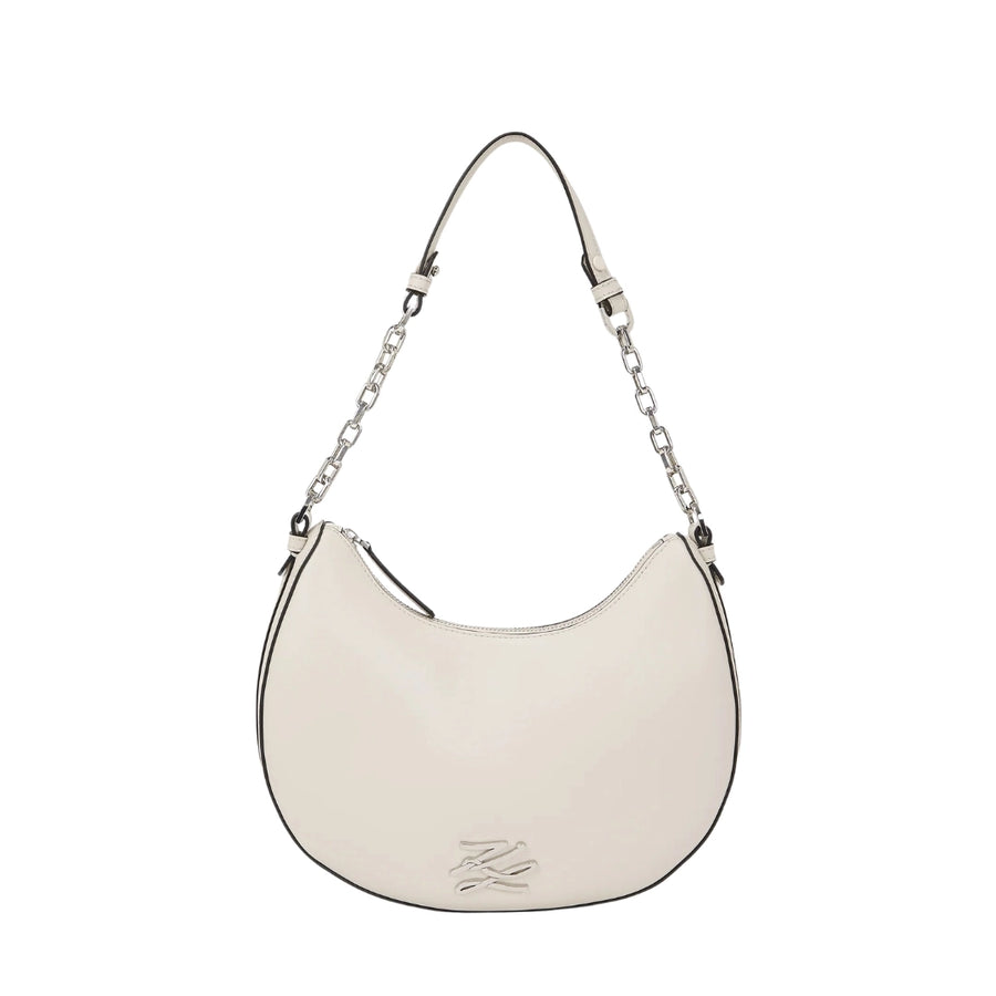 KarlLagerfeld Kautograph Moon Shoulder Bag Cement