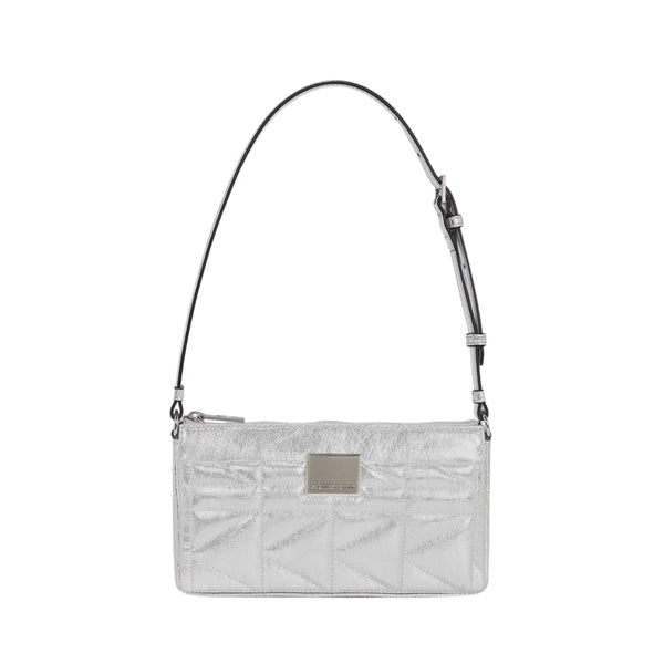 KarlLagerfeld Kkuilt Small Shoulder Bag Silver