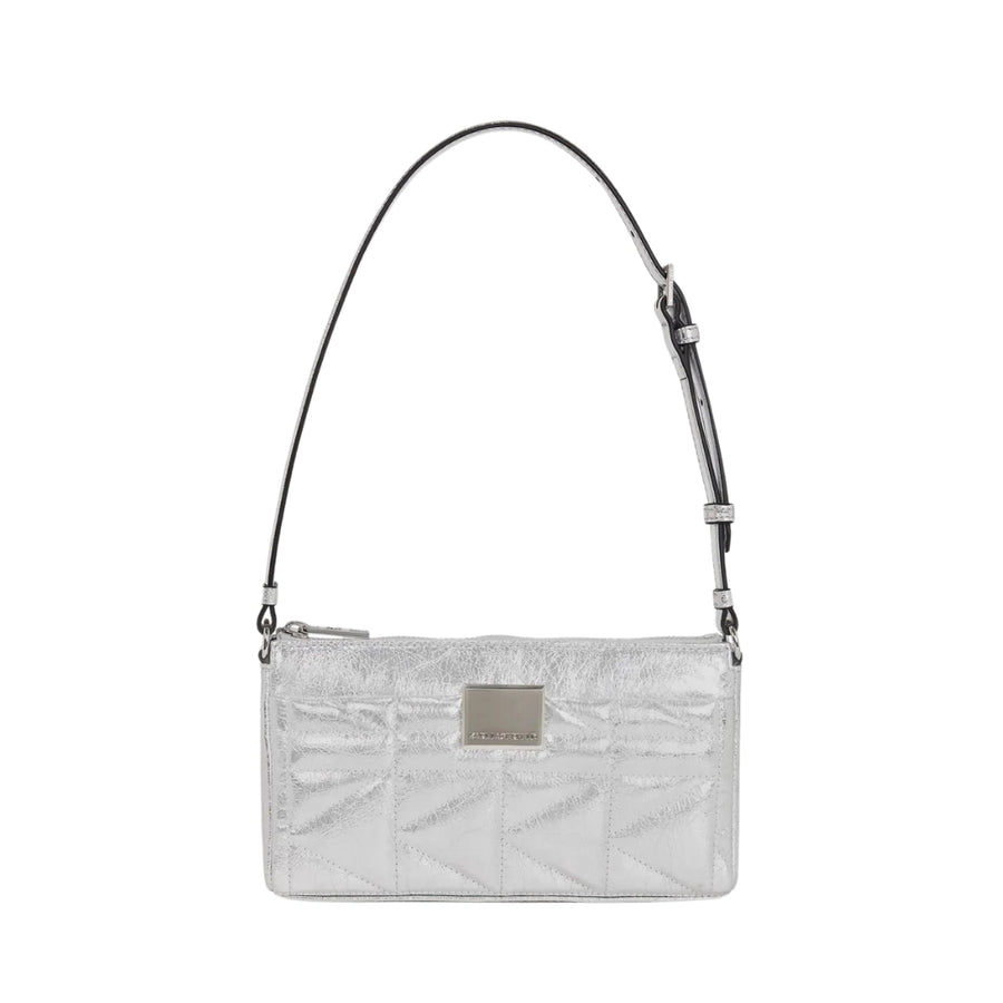 KarlLagerfeld Kkuilt Small Shoulder Bag Silver