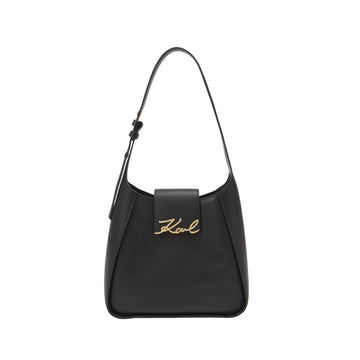 KarlLagerfeld Ksignature Hobo Bag Black
