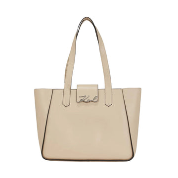 KarlLagerfeld Ksignature Medium Tote Bag Trench Beige