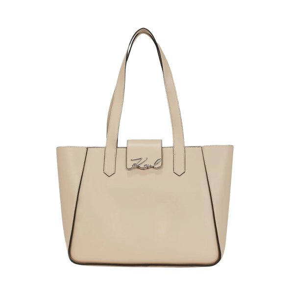 KarlLagerfeld Ksignature Medium Tote Bag Trench Beige
