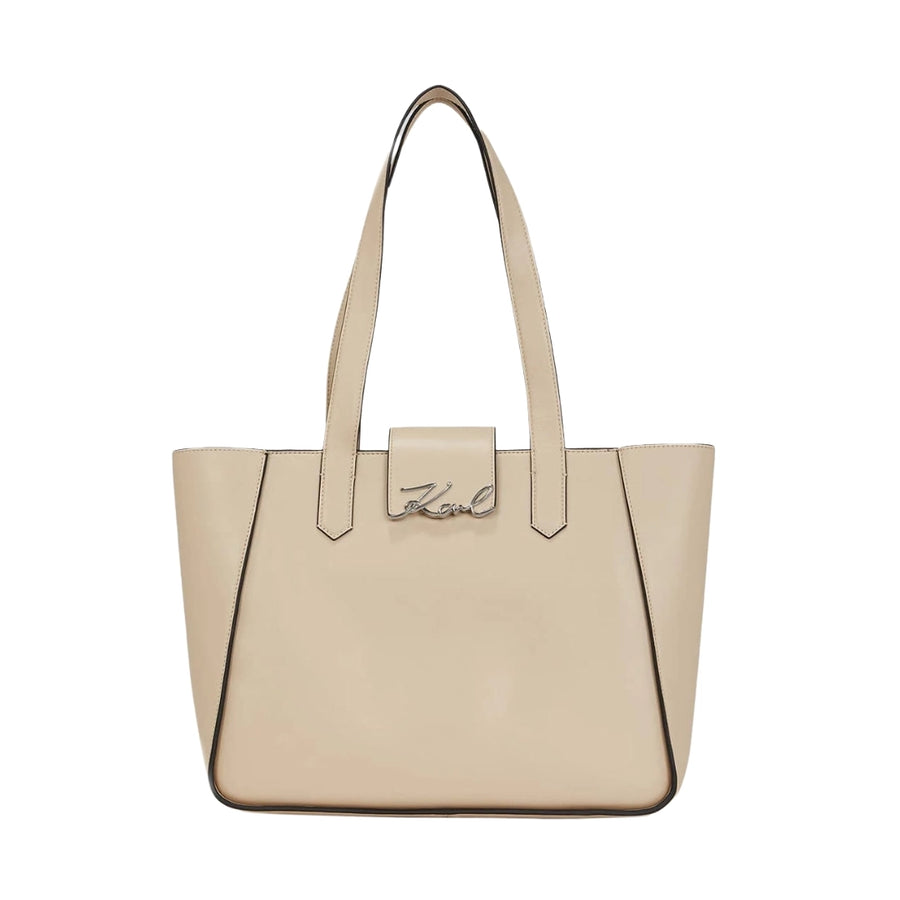 KarlLagerfeld Ksignature Medium Tote Bag Trench Beige